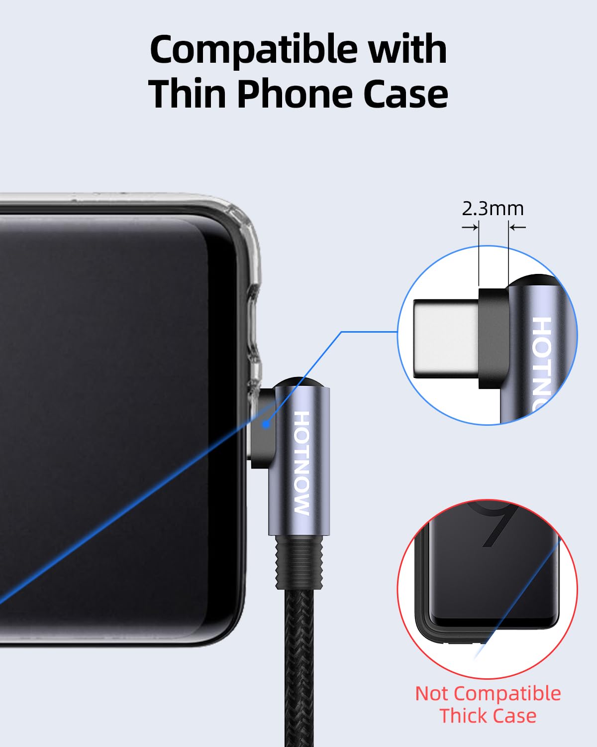 USB C to USB C Cable Right Angle 1ft 3Pack, 12inch PD 65W Type C USB 2.0 Fast Charge Cord - Image 5