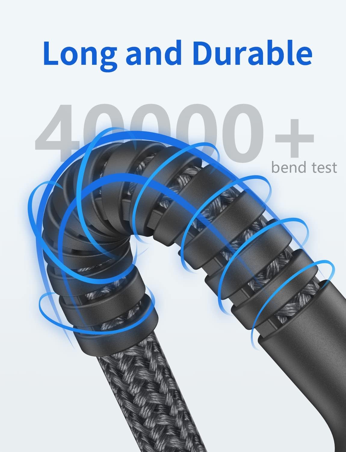 USB C to USB C Cable 10FT, 2Pack USB C Charger Cable, Long Type C Fast Charging Cable Nylon Braided USBC Charger Cord Compatible with iPhone 16/15/Pro/Plus/Pro Max/Samsung Galaxy S23/LG/Switch - Image 5