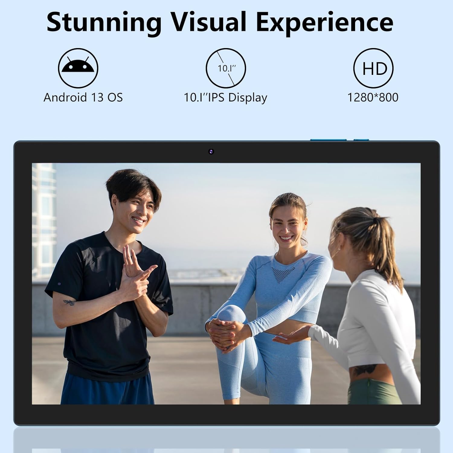 Android 13 Tablet 10 Inch, 12GB RAM+128GB ROM/1TB Expandable Tablet, 2 in 1 Tablets with Keyboard Case Mouse Stylus, 2.0GHz Quad-core CPU, 1280*800 IPS HD Screen, 5G WiFi6 BT 5.0, 8MP Camera Tablet PC - Image 6