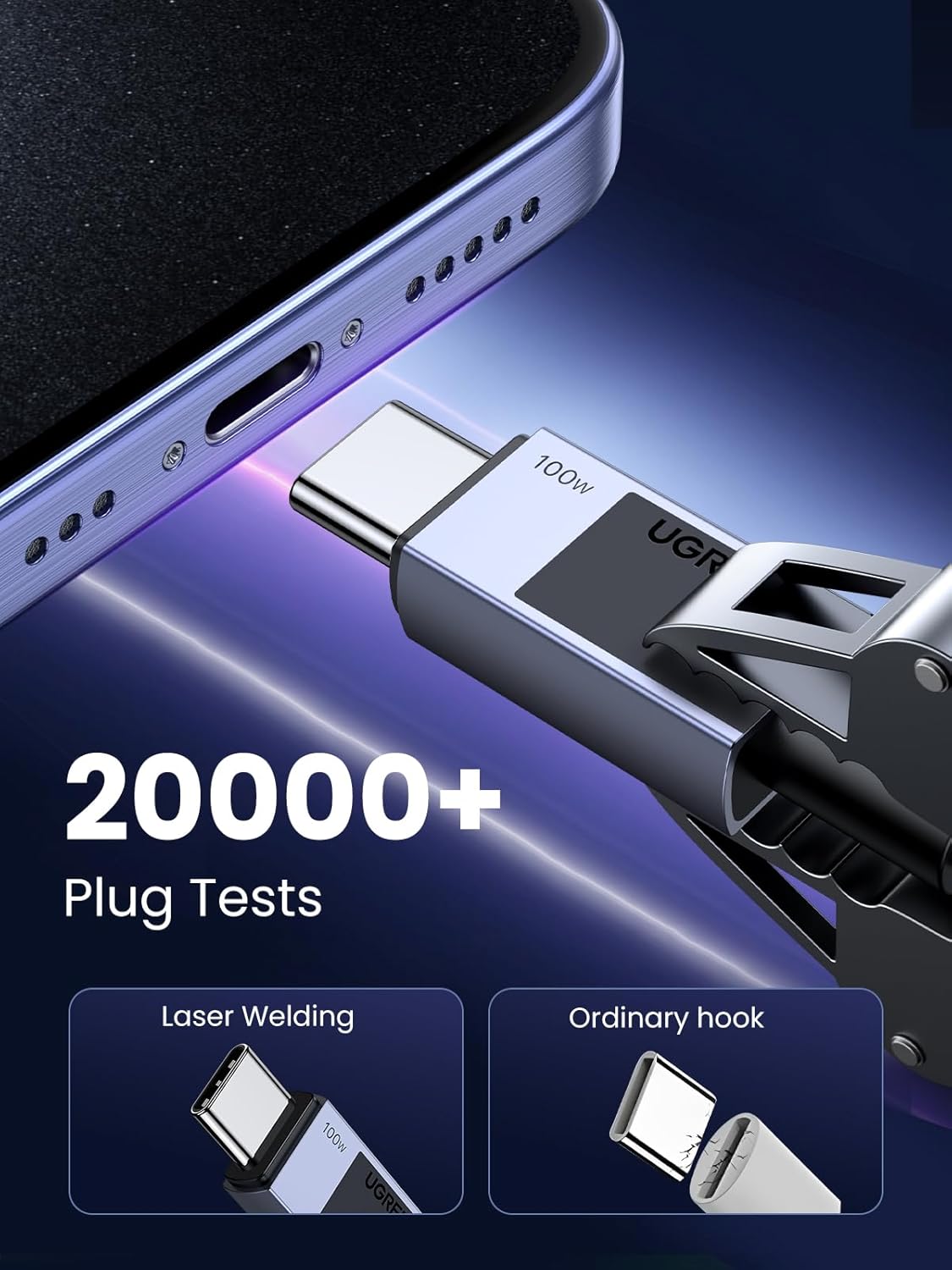 UGREEN USB C to USB C Cable, 100W USB C Cable Fast Charging, Type C Cord USB C Charger Cable for iPhone 16/16 Pro/16 Pro Max/15, MacBook Pro/Air, Galaxy S24/S23, iPad Pro/Air, Pixel 8, 3.3FT - Image 5