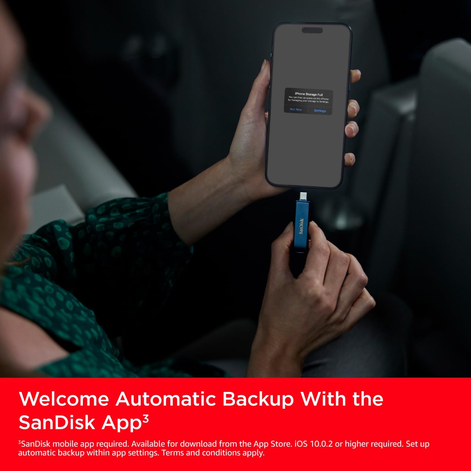 SanDisk 256GB Phone Drive for iPhone - The 2-in-1 USB for iPhone,iPad, and Computer - Flash Drive with Lightning and USB Type-C Connectors, Metallic Sky - SDIXD0N-256G-GN6NE - Image 3