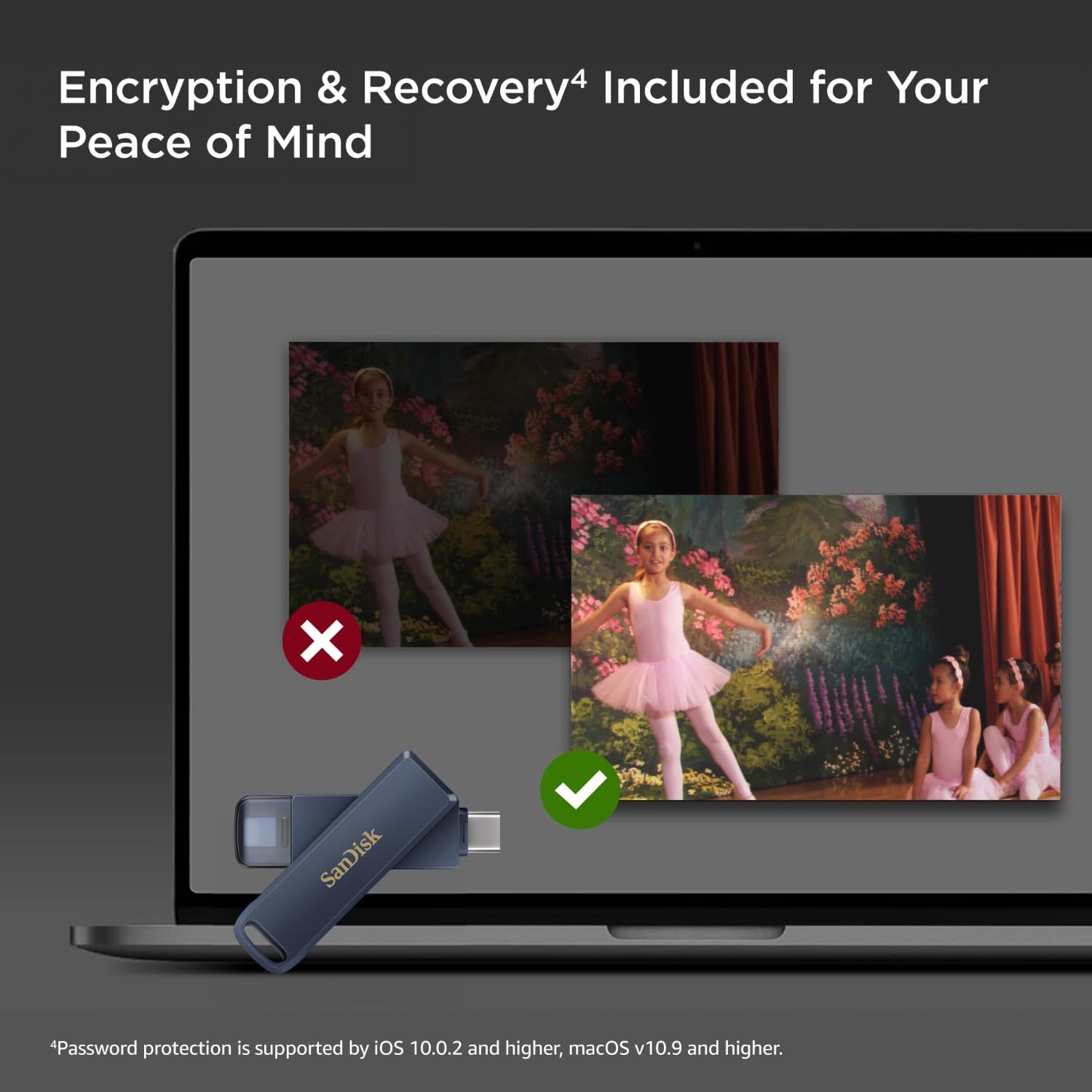 SanDisk 256GB Phone Drive for iPhone - The 2-in-1 USB for iPhone,iPad, and Computer - Flash Drive with Lightning and USB Type-C Connectors, Metallic Sky - SDIXD0N-256G-GN6NE - Image 6