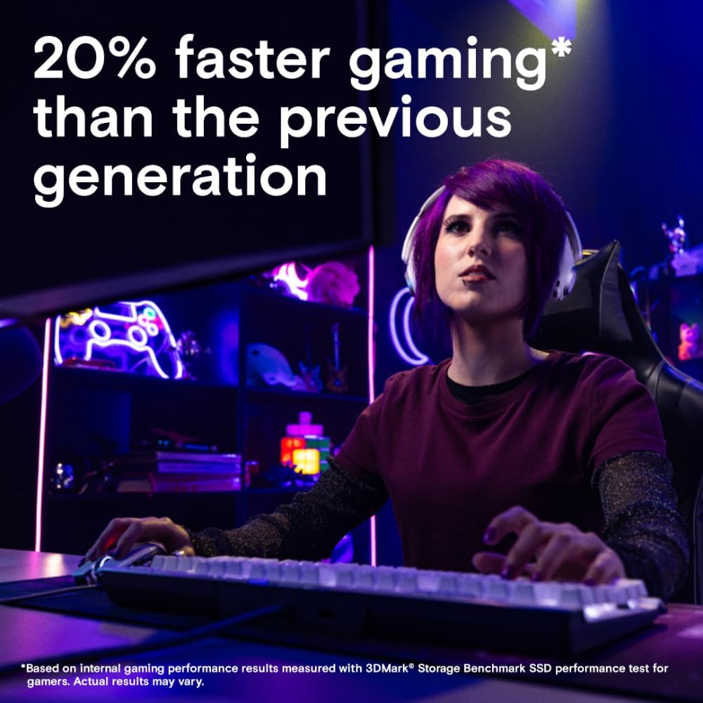 Crucial T700 2TB Gen5 NVMe M.2 SSD - Up to 12,400 MB/s - DirectStorage Enabled - CT2000T700SSD3 - Gaming, Photography, Video Editing & Design - Internal Solid State Drive - Image 4