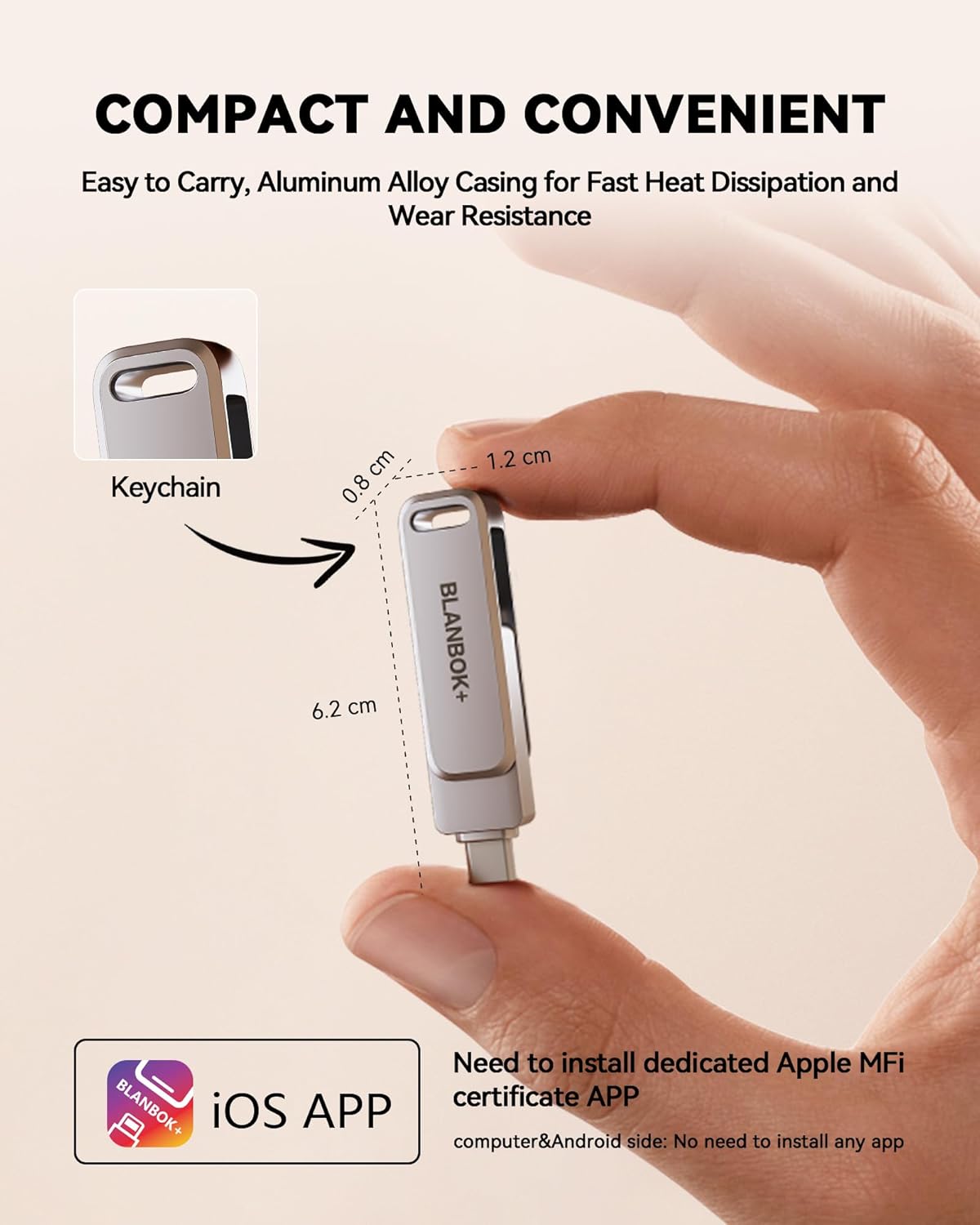 MFi Certified 256GB Flash Drive for iPhone Photo Stick, USB Thumb Drive Memory Stick High Speed USB Drive Photo Storage for iPhone USB Stick Compatible for iPhone/iPad/Android/PC - Image 8