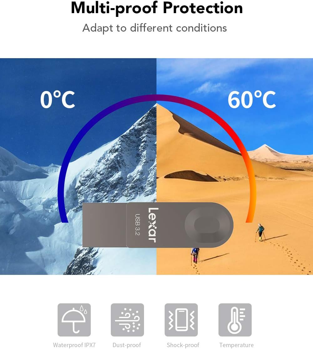 Lexar E32C 128GB Type-C USB Flash Drive, USB-A&USB-C 3.2 Gen 1 Dual Drive OTG 100MB/s Read, Thumb Drive Swivel Design Jump Drive for USB 3.0/2.0, Memory Stick for Android Smartphone, Laptop, PC - Image 7