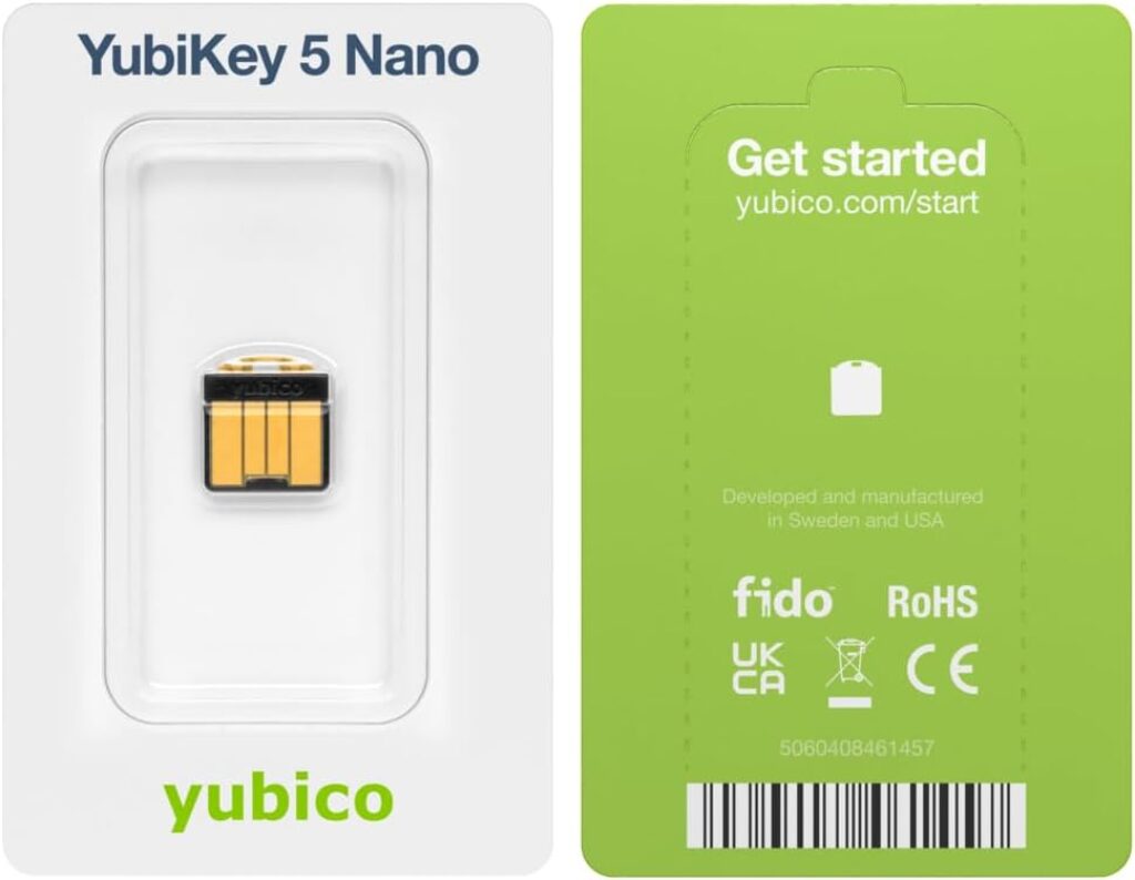 Yubico - YubiKey 5 Nano - Two-factor authentication (2FA) security key ...
