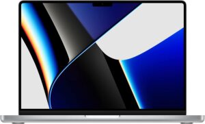 Late 2021 Apple MacBook Pro with Apple M1 Pro chip 8-core CPU (14 inch, 16GB RAM, 512GB SSD) (QWERTY English) Silver (Renewed Premium)