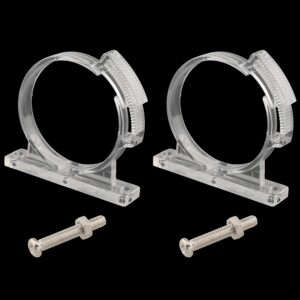 2PCS Computer Water Cooling Cylinder Reservoir Rings Clips 50MM Acrylic Water Cooling Tank with Screws Suitable for Liquid Cooling Radiators Transparent