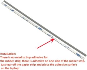 2pcs Bottom Cover Rubber Non-Slip Bumper Foot Feet Pad Strip Replacement for HP Spectre x360 13-AE Series 13-AE012DX,L05405-001 942847-001 Laptop Rubber Foot Strip Silver (2pcs)