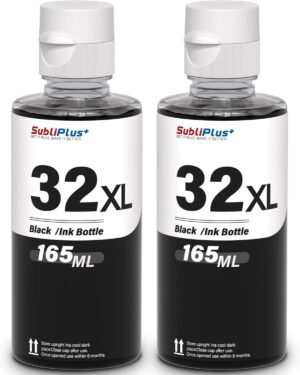 32XL Black Ink Bottles Compatible Replacement for HP Smart Tank Printer 6001 5101 7602 7301 5000 5102 757 7601 755 7601 755 Ink Refill, Smart Tank Plus 651 551 Ink Refill