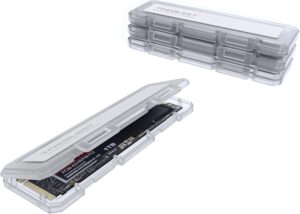4-Pack NVMe Case Protective Box for M.2 2280 SSD Portable with Anti-Static,Shockproof and Dust Proof