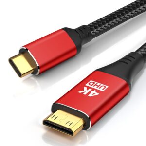 4K USB C to Mini HDMI Cable 3FT, Supports 4K@60Hz, 2K@120Hz, High Speed Type-C to Mini HDMI Uni-Directional Cord, for Steam Deck, ROG Ally, Laptop, MacBook, KYY, ARZOPA, MNN Portable Monitor