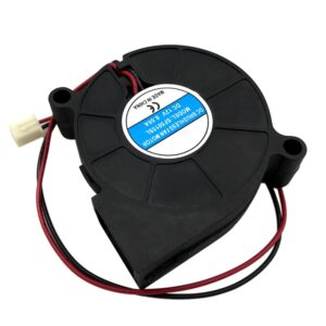 50mm 5015 Blower Fan 12V 0.06A, 3D Printer 12 Volt Fans Blower Turbine Turbo Hydraulic Bearing, Brushless Cooling 50mmx15mm 2PIN (12V)