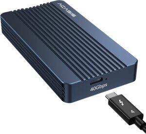 ACASIS 40Gbps M.2 NVMe SSD Enclosure, Only Compatible with Thunderbolt 4/3 USB4,TBU405 Air for M1 M2 Pro/Max, Tool Free Installation, Support M-Key Interface B+M 2280 SSD Size