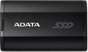 ADATA SD810 2000G IP68 Water Resistance Up to 2000 MB/s USB 3.2 Gen 2 USB-C External Solid State Drive - Black for iPhone 15/Pro/Max, Android (SD810-2000G-CBK)