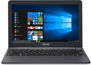 ASUS VivoBook L203MA Ultra-Thin Laptop, Intel Celeron N4000 Processor, 4GB LPDDR4, 64GB eMMC, 11.6” HD, USB-C, Windows 10 in S Mode (Switchable to Pro), L203MA-DS04, One Year of Microsoft Office 365