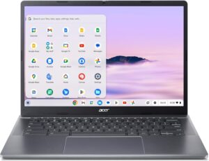 Acer Chromebook Plus 514 Laptop with Google AI – 14″ WUXGA 1920 x 1200 IPS Touch Display | AMD Ryzen 3 7320C | 8GB LPDDR5X | 128GB eMMC | Wi-Fi 6E | FHD Camera | Chrome OS | CB514-3HT-R8RB