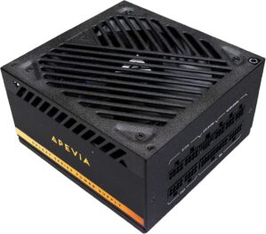 Apevia ATX-GX1200W Galaxy 1200W Fully Modular 80+ Gold Certified, ATX 3.0 & PCIE 5.0 Ready Active PFC ATX Gaming Power Supply, Includes Gen 5 12VHPWR Connector