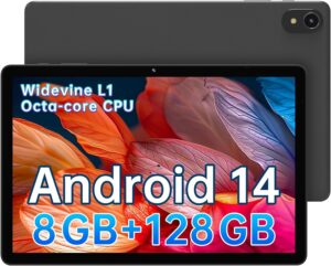 ApoloSign Tablet 11 inch, Android 14 Tablets with 11'' IPS HD Incell Display, Unisoc T606 Octa-Core up to 2.0Ghz, 8+128GB Storage, Expand to 1TB, 7000mAh, Widevine L1, 5G WiFi, BT 5.0, Slim, Light