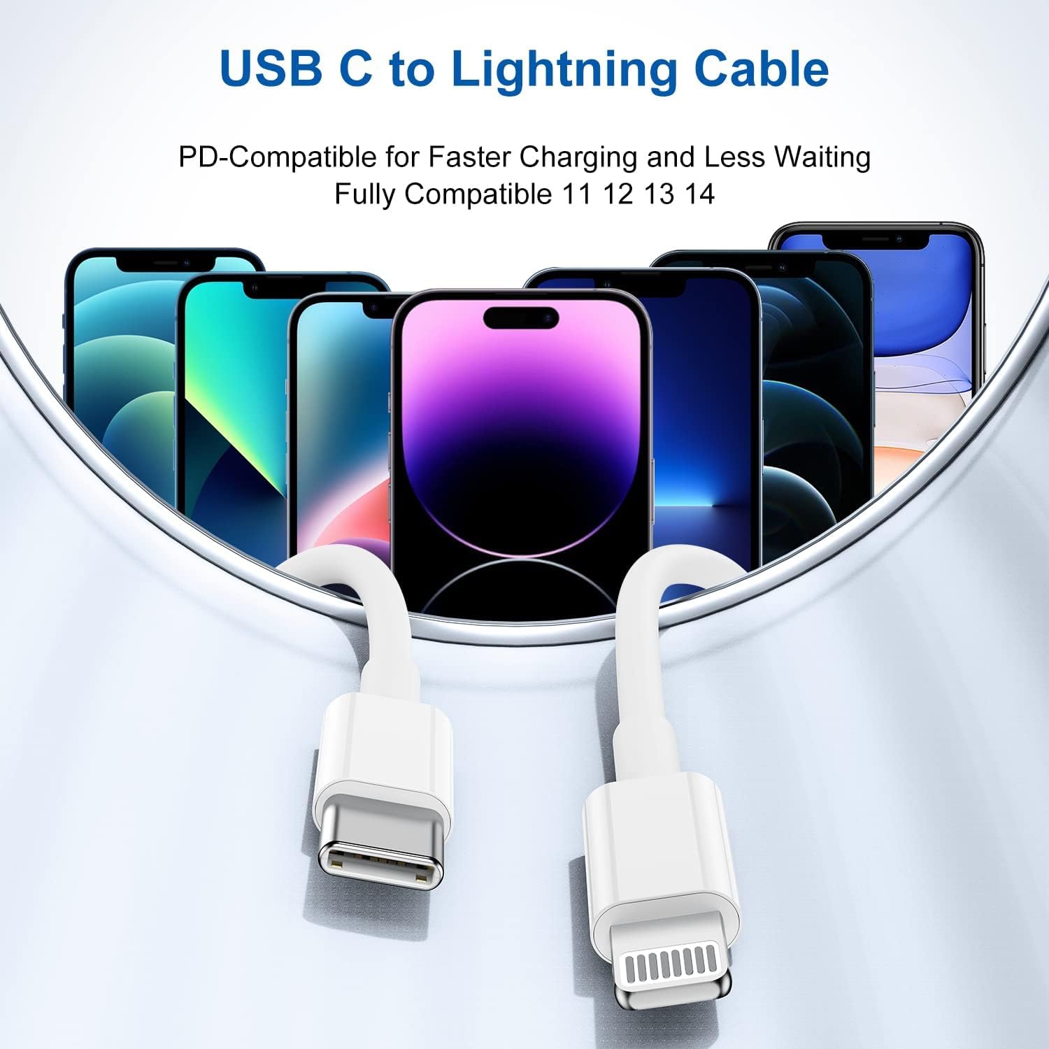 [ Apple Certified ] iPhone Fast Charger Cable Long, 10ft USB C to Lightning Cable, iPhone Type C Charging Cord Wire for Apple iPhone 14 Pro Max/14 Pro/13 Pro/12 Mini/12/11/X/XS/XR/8 Plus/7/6/5S/iPad - Image 2