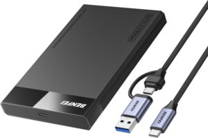 BENFEI 2.5 Inch SATA to USB Tool Free External Hard Drive Enclosure (6Gbps, Optimized for SSD, Support UASP SATA III)