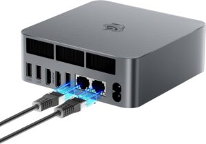 Beelink Mini PC, AMD Ryzen 7 5825U(6nm, 8C/16T) up to 4.5GHz, Mini Computer 16GB DDR4 RAM 500GB PCIe3.0x4 SSD, Micro PC 4K@60Hz Dual HDMI Display/WiFi6/BT5.2/Office/Home/HTPC/W-11 Pro