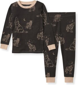 Burt’s Bees Baby Baby Boys Pajamas, 2-Piece Long Sleeve Tee and Long Pant Cotton PJ Set, Sizes for 12 Months to 12 Years