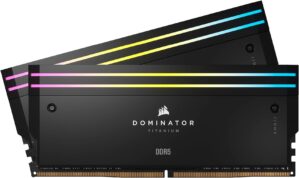 CORSAIR Dominator Titanium RGB DDR5 RAM 32GB (2x16GB) DDR5 7000MHz CL34 Intel XMP iCUE Compatible Computer Memory - Black (CMP32GX5M2X7000C34)