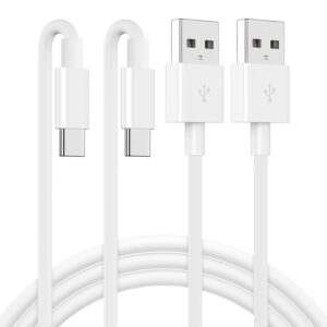 Car Carplay Cable for Apple iPhone 16 Pro Max/16 Plus/15 Pro/15, 2Pack 6ft USB A to USB C Carplay Charger Cable Cord for iPad Pro 12.9/11 inch/iPad Air 5th/iPad Mini 6th Gen iPad Type C Charging Cable