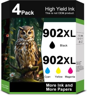 Compatible Ink Cartridge Replacement for HP 902XL 902 XL Combo Pack Ink Work with Officejet Pro 6978 6968 6970 OfficeJet 6968 6962 6975 6960 6950 6954 6951 6956 6961 6963 Printer (Black Color)