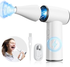 Compressed Air Duster, Cordless Electric Air Blower with 4 Speed Mode, Enhanced 180000 RPM Cleaning, 3300 mAh Rechargeable Battery, New-Gen Jet Dry Blower for Computer Keyboards Car Cleaning