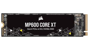 Corsair MP600 CORE XT 1TB M.2 PCIe Gen4 NVMe SSD – Up to 5900MB/s – QLC NAND – M.2 2280 – for PCIe 4.0 Notebooks and Desktops – Black