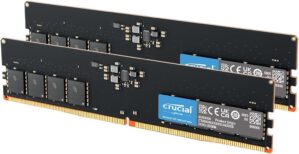 Crucial 128GB Kit (2x64GB) DDR5 RAM 5600MHz (or 5200MHz or 4800MHz) Desktop Memory Kit, UDIMM 288-Pin, Compatible with Latest Intel Core and AMD Ryzen 8000 & Above – CT2K64G56C46U5