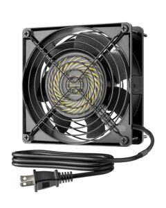 DEWENWILS 120V AC Fan, Waterproof Exhaust Fan 120mm, 18W 2850RPM 90CFM, DIY Cooling Fan for Refrigerator, Computer Case, Compressor Engine, Generator, UL Listed