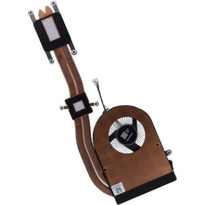 Deal4GO CPU Cooling Fan w/Heatsink Thermal Pad Assembly 01ER495 01ER496 Replacement for Lenovo Thinkpad T580 P52s (Discrete GPU Graphics)