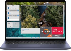 Dell Inspiron 5645 Laptop – 16.0 16:10 FHD+ (1920 x 1200) Display, AMD Ryzen 7-8840U, 16GB DDR5 RAM, 1TB SSD, AMD Radeon Graphics, Windows 11 Home, Onsite & Migrate Services – Midnight Blue