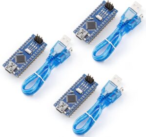 ELEGOO Presoldered Nano Boards with USB Cable Compatible with Arduino