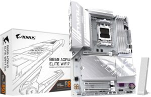 GIGABYTE B850 AORUS Elite WIFI7 ICE AMD AM5 LGA 1718 Motherboard, ATX, DDR5, 3X M.2, PCIe 5.0, USB-C, WIFI7, 2.5GbE LAN, EZ-Latch, 5-Year Warranty