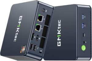 GMKtec M5 Plus Gaming Mini PC Ryzen 7 5825U (Upgraded 5700U), 32GB RAM 1TB SSD Windows 11 Pro Dual NIC LAN 2.5GbE Desktop Computers, Triple 4K Display, WiFi 6E, USB3.2, USB-C, BT 5.2, DP, HDMI 2.0