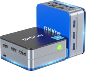GMKtec Mini PC Windows 11 Pro Intel N150(Turbo 3.6GHz) 12GB DDR5 512GB SSD Dual LAN, Desktop Mini Computer 4K Triple Display, WiFi6, BT5.2, Energy Efficient