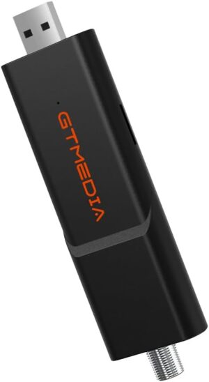 GT Media ATSC3.0/1.0 OTA Signal Meter, ATSC3.0/1.0 USB3.0 TV Tuner Stick Digital Terrestrial Signal Tuner for TV, Phone, Tablet, Pad, Car Computer Supports 4K OTA Channel Broadcast, TF DVR Recording