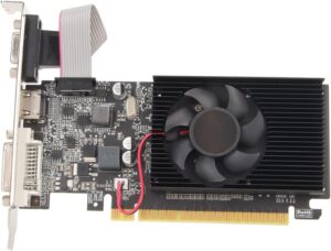 GT210 1G DDR3 Graphics Card, PCI Express 2.0 x 16 Bus Interface Game Graphics Card with Cooling Fan 64 Bit Support VGA DVI HD Multimedia Interface DirectX10.1 PC Graphics Card