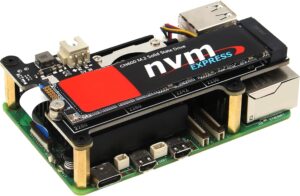 Geekworm X1001 PCIe to M.2 HAT Key-M NVMe SSD PIP PCIe Peripheral Board for Raspberry Pi 5 Support M.2 2230/2242/2260/2280 SSD