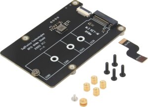 Geekworm X1002 PCIe to M.2 HAT NVMe SSD PIP PCIe Peripheral Bottom Board for Raspberry Pi 5 Support M.2 2230/2242/2260/2280 SSD