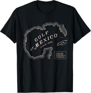 Gulf of Mexico Map T-Shirt