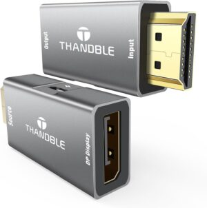 HDMI to DisplayPort Adapter (4K@60Hz) HDMI (Souce) to DP (Display) Converter HDMI Male to Display Port Female Compatible with Laptops, Graphics Cards, PS5, AMD,NVIDIA-1 Pack