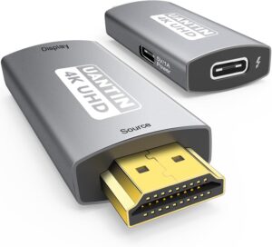 HDMI to USB C Adapter (4K 60Hz) Uni-Directional HDMI (Source) to USB-C (Display) Adapter (Not USBC to HDMI) HDMI Male to Type C Female Adapter for XR/AR Glasses,PS5,Portable Monitors