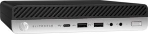 HP EliteDesk 800 G4 4CB30UT Mini Desktop (2.1 GHz Intel Core i5-8500T, 8 GB DDR4 SDRAM, 256 GB SSD, Windows 10 Pro) (Renewed)