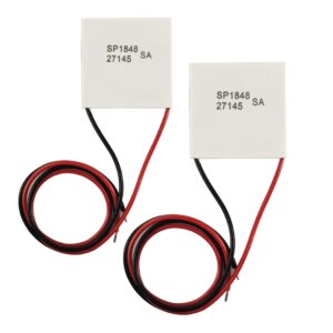 HiLetgo 2pcs SP1848-27145 SA TEC1-27145 SP1848 40x40mm Semiconductor Thermoelectric Heatsink Cooler Plates Peltier Plate for Power Generation
