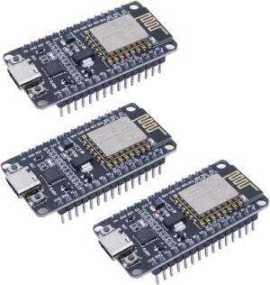 HiLetgo 3pcs ESP8266 NodeMCU Lua ESP-12E CP2102 USB C Type-C Interface IOT Internet of Things Wireless WiFi Development Board Module